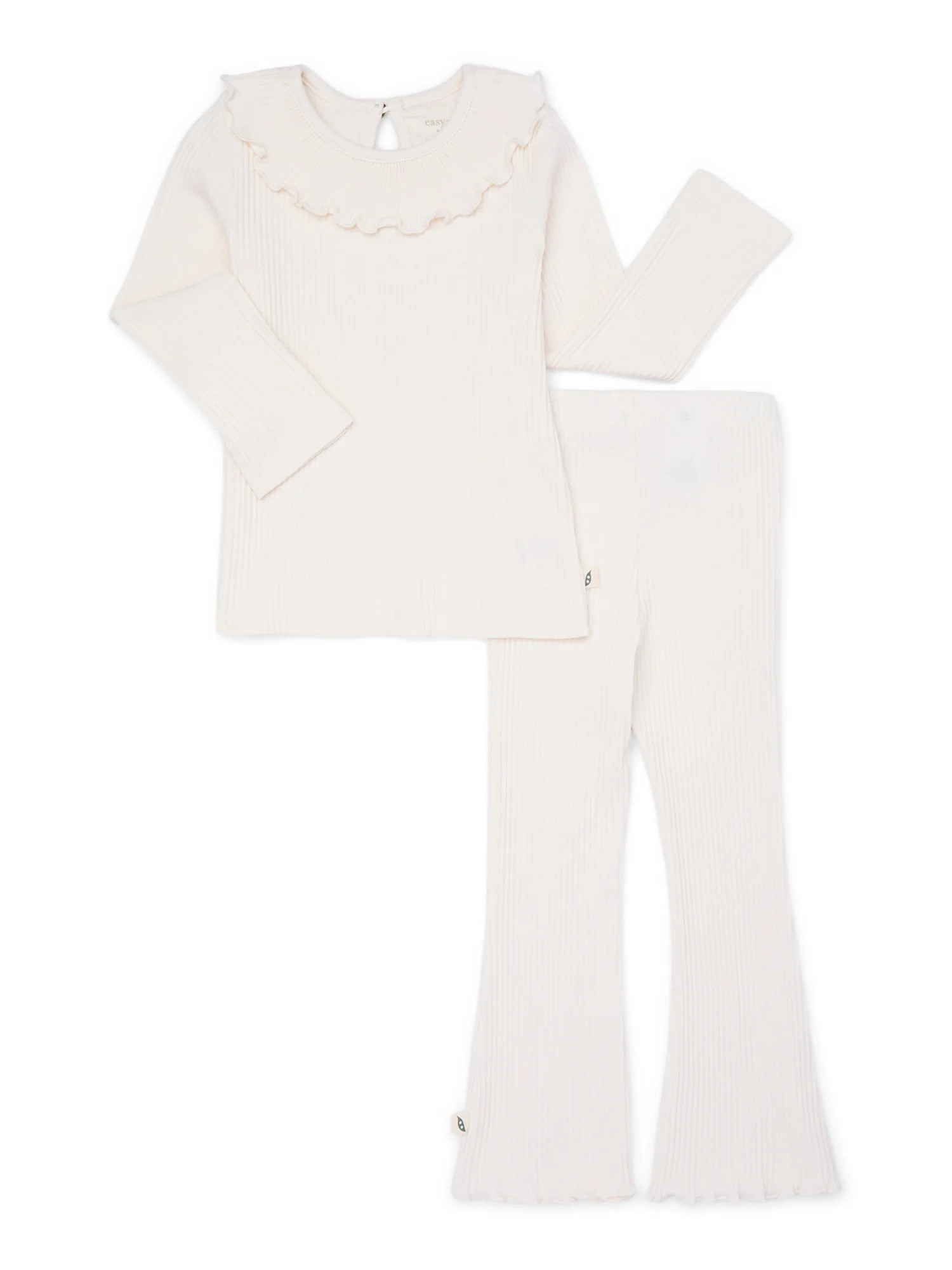 easy-peasy Toddler Girl Rib Tee and Leggings Outfit Set, 2-Piece, Sizes 18M-5T | Walmart (US)