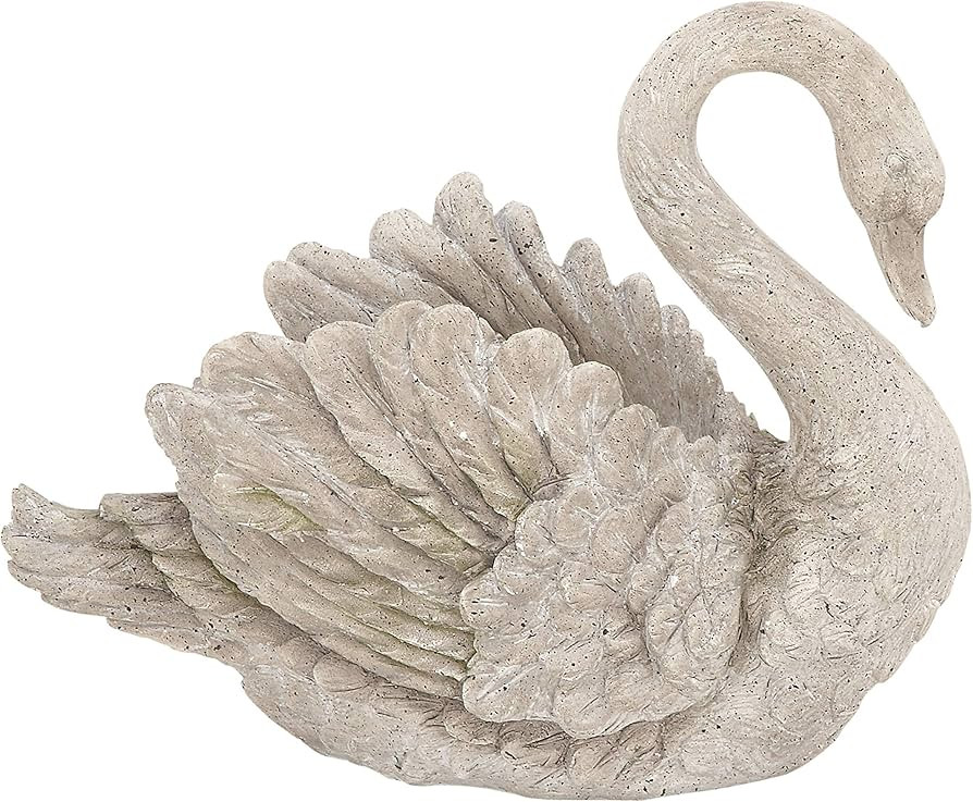 Deco 79 Polystone Bird Garden Sculpture, 18" x 9" x 15", Gray | Amazon (US)