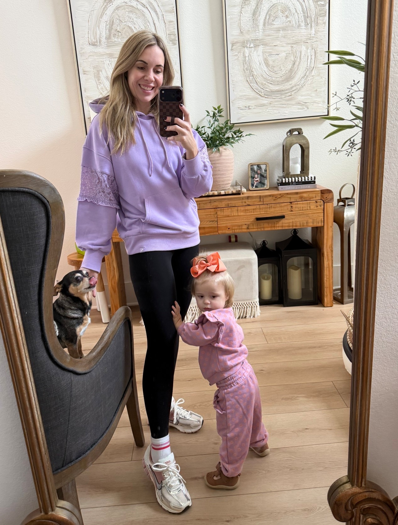 I sized down in the purple hoodie to XS because it ran oversized. Nikes are TTS. I’m 8-8.5 and did 8.5. Leggings are my true size small. 

#LTKActive #LTKfitnessgoals #LTKootd