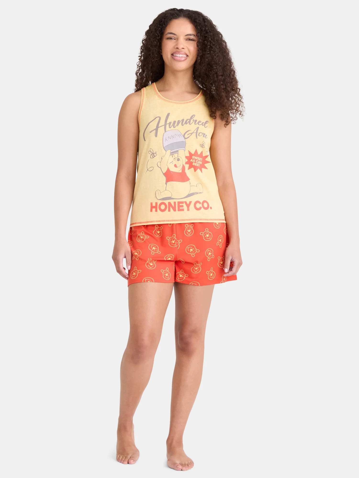 Disney Winnie the Pooh Women's Tank Top and Shorts Pajama Set, 2-Piece, Sizes XS-3X | Walmart (US)