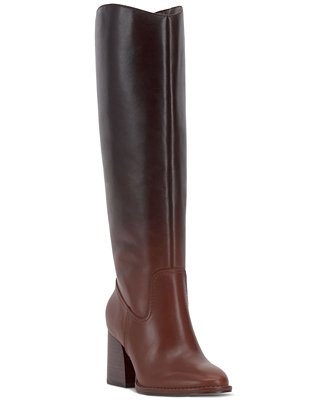 Women's Leila Wide-Calf Block-Heel Knee-High Boots | Macy's Canada