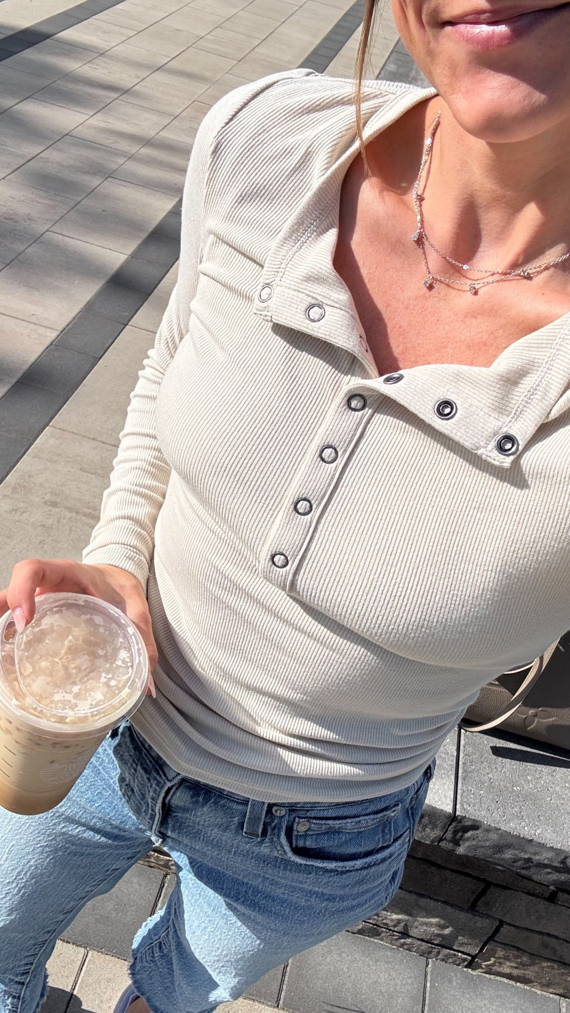 This is by far my favorite ribbed Henley! Only $9 at Walmart! #walmartfashion #walmartpartner
