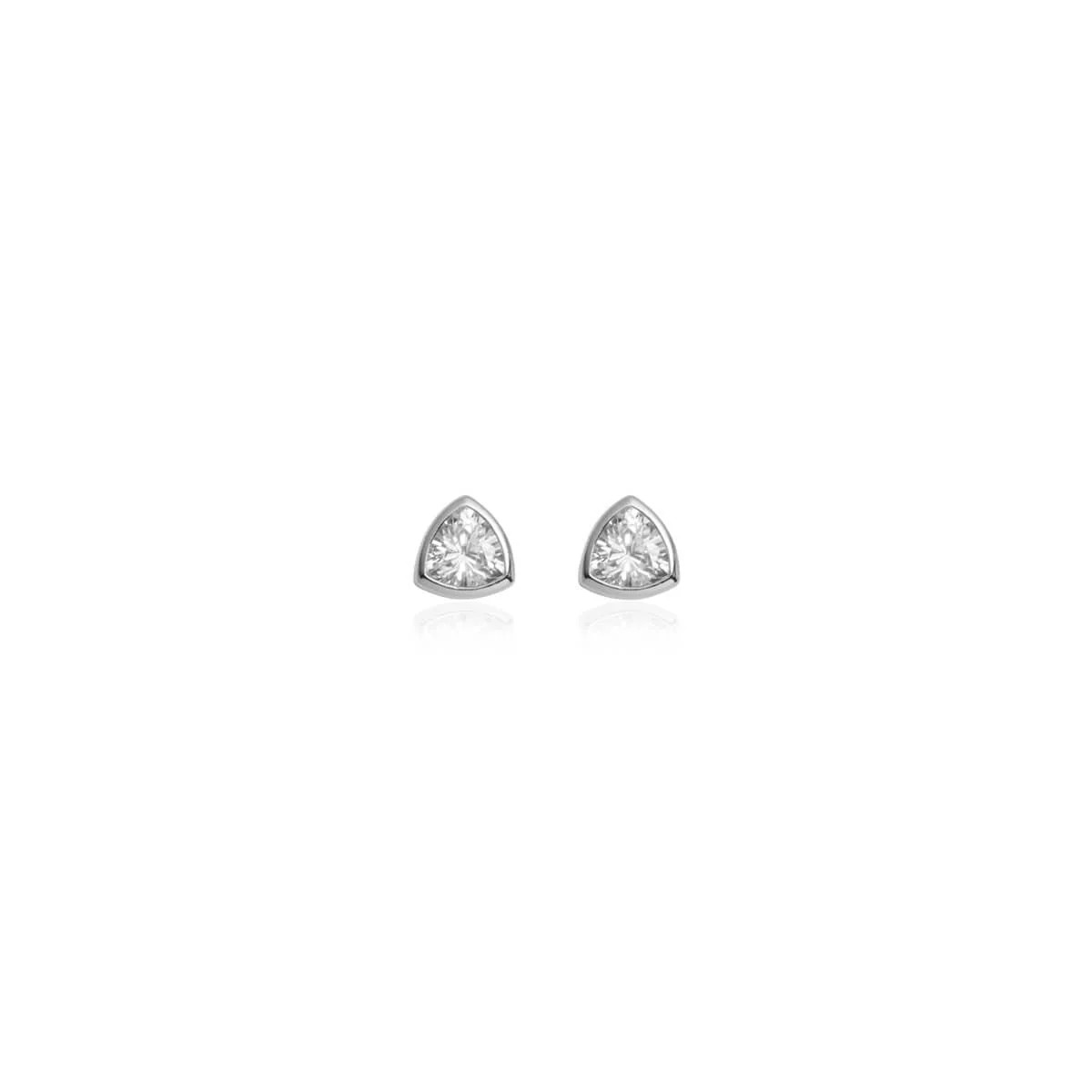 Sterling Silver Crystal Stud Earrings (Silver) | Abbott Lyon
