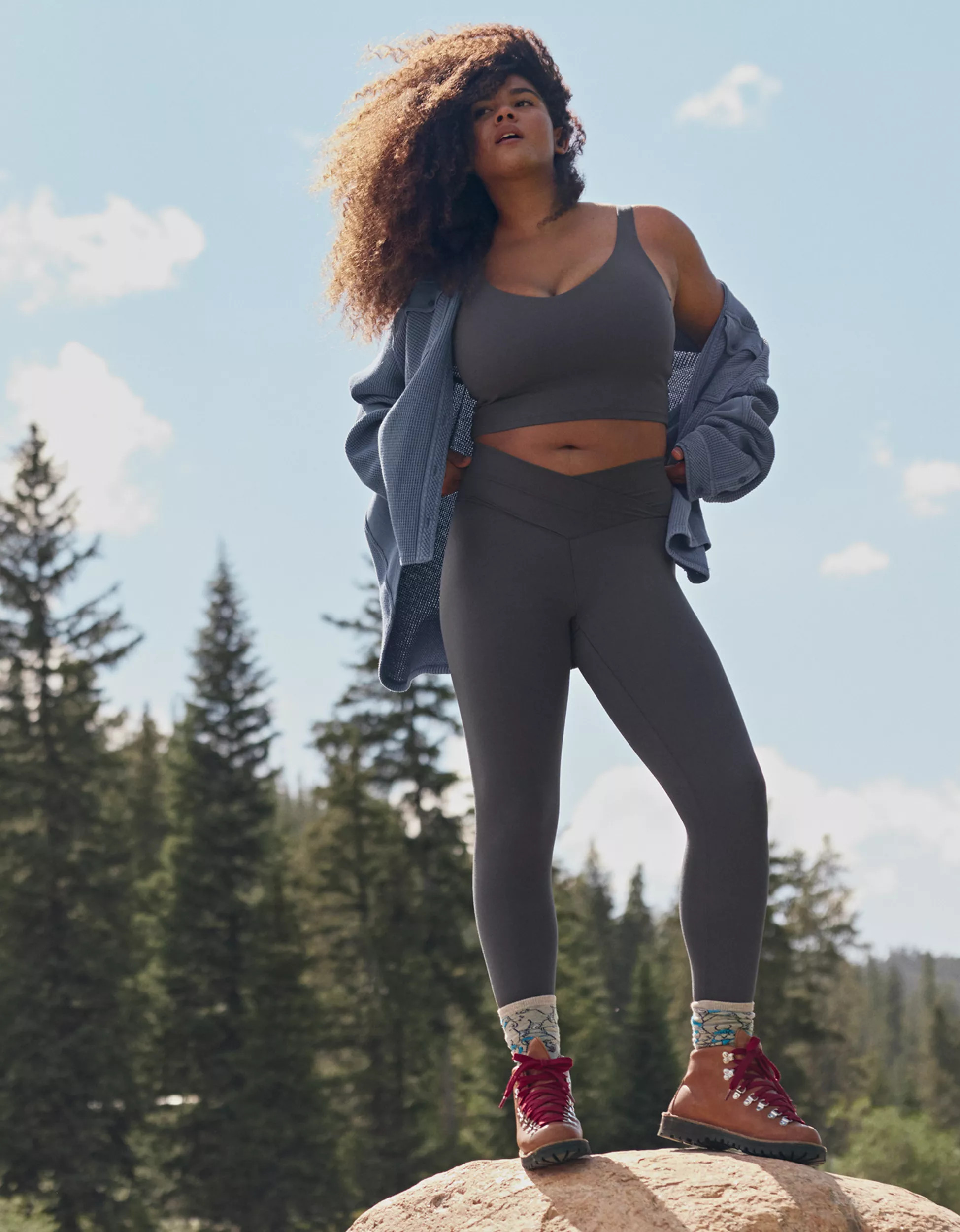 OFFLINE By Aerie Real Me High Waisted Crossover Legging | American Eagle Outfitters (US & CA)