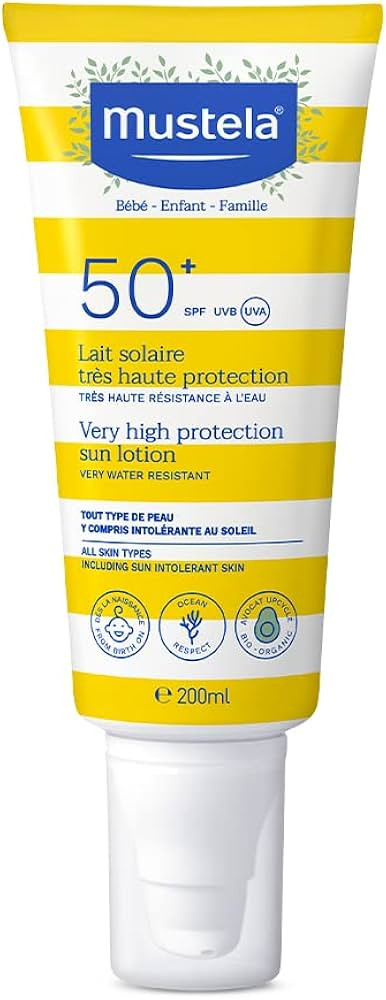 Mustela Solares Mustela Protetor Solar Fps 50+ 200 Ml - Filtro Solar Rosto E Corpo Para Bebês Cr... | Amazon (BR)