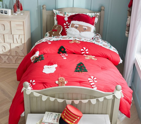 Candlewick Holiday Comforter & Shams | Pottery Barn Kids