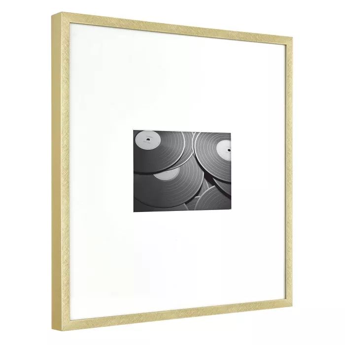 12.5" x 12.5" Matted to 4" x 6" Thin Metal Gallery Frame Brass - Project 62™ | Target