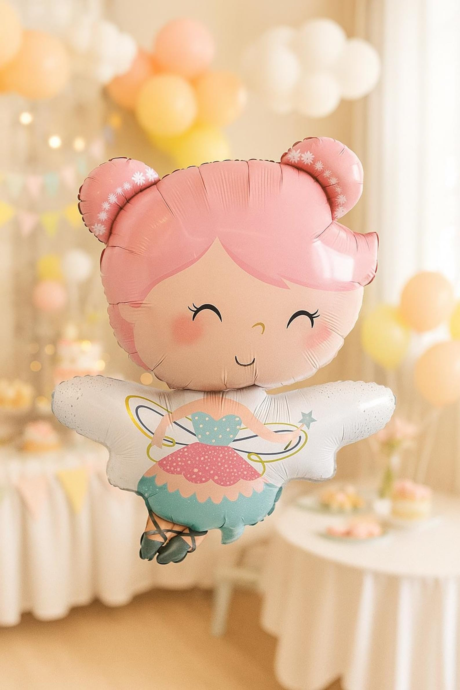 Fairy Balloon – Large Pink Hair Fairy Foil Balloon for Girls Birthday – Magical Fairy Party D... | Amazon (US)