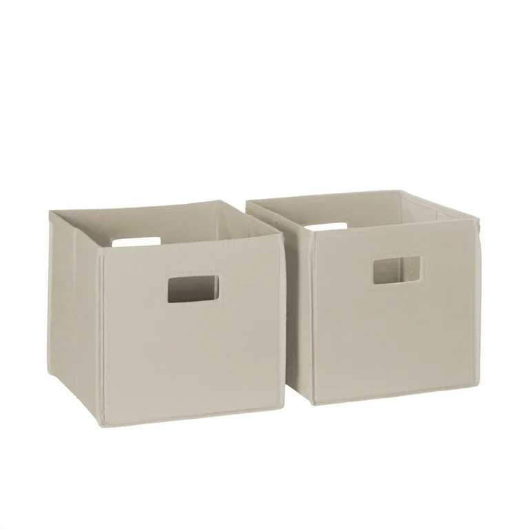 RiverRidge Home Folding Cube Storage Bin Set of 2 - Taupe | Walmart (US)