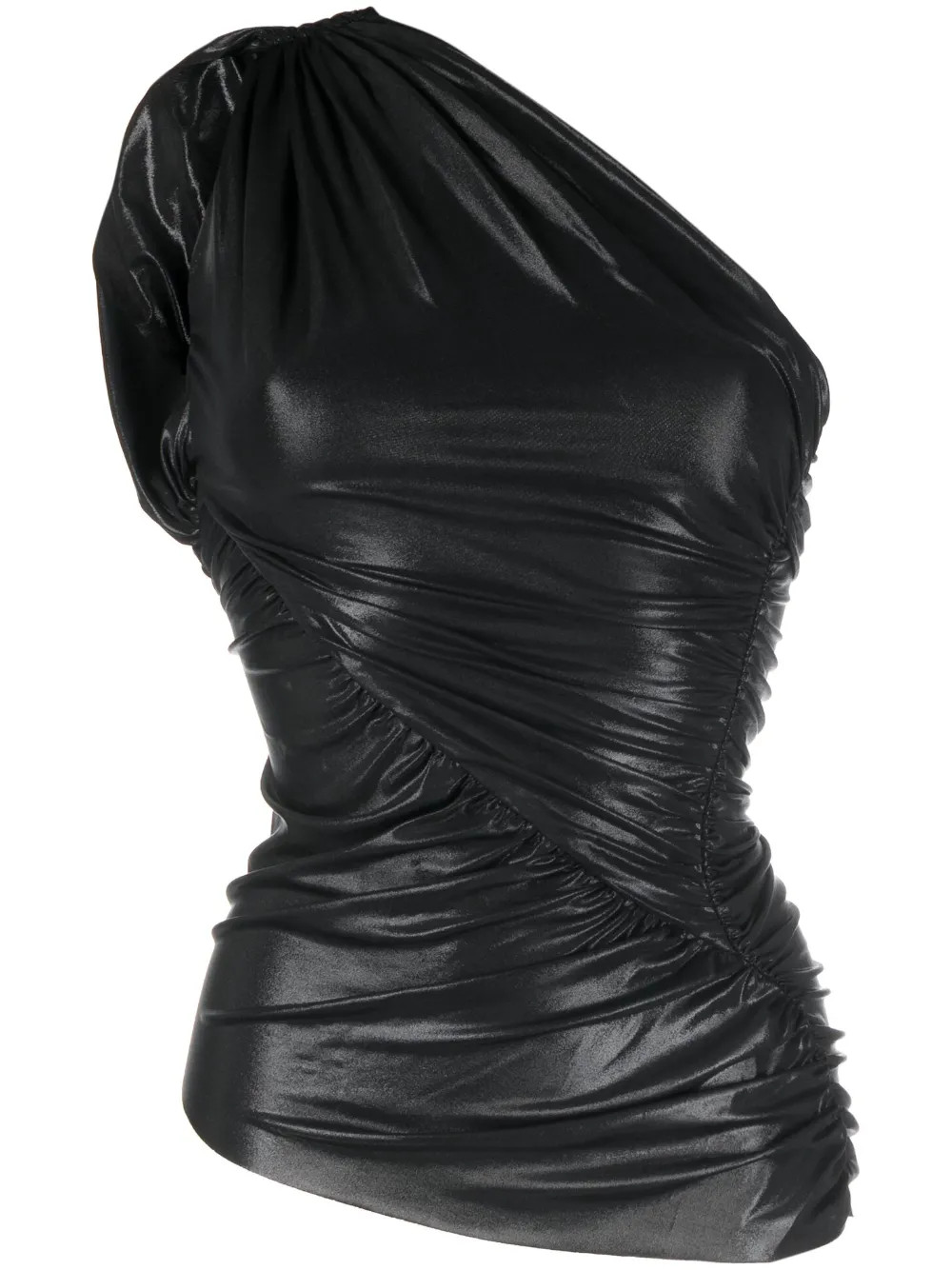 draped one-shoulder top | Farfetch Global