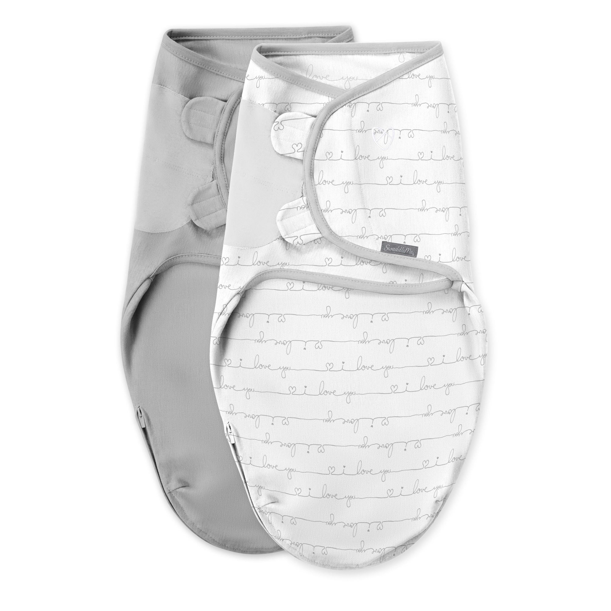 SwaddleMe by Ingenuity Easy Change Swaddle, Size Small/Medium, 0-3 Months, 2-Pack - I Love You | Walmart (US)