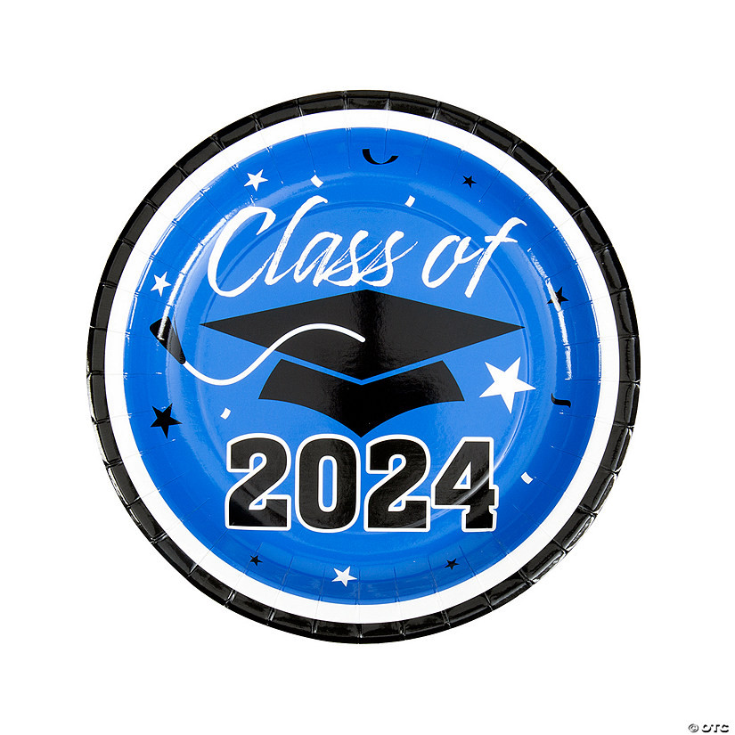 Class of 2024 Paper Dinner Plates - 25 Ct. | Oriental Trading Company