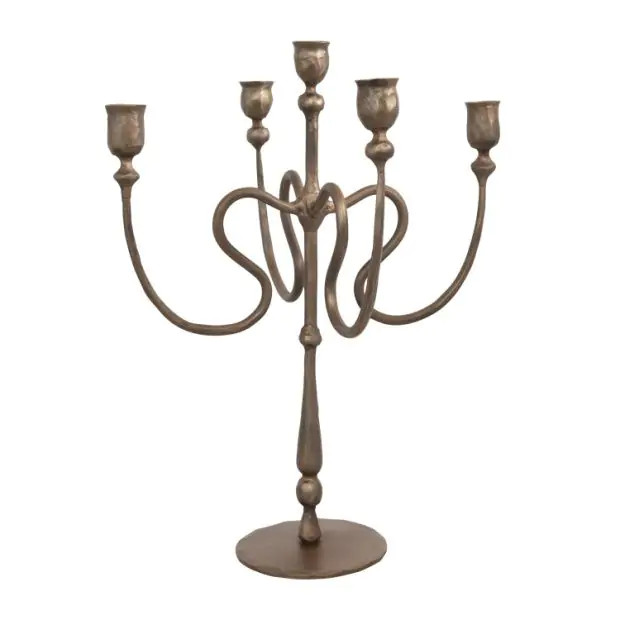 Elegant Hand Forged Candelabra | Antique Farm House