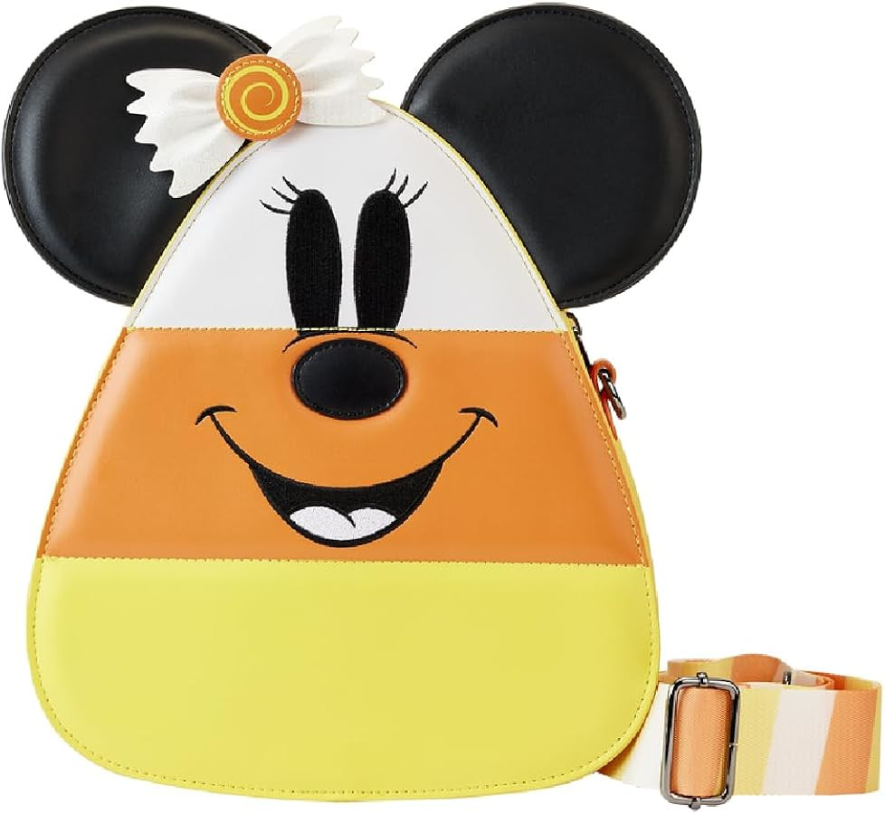 Loungefly Disney Mickey and Minnie Mouse Candy Corn Vegan Leather Crossbody Bag | Amazon (US)