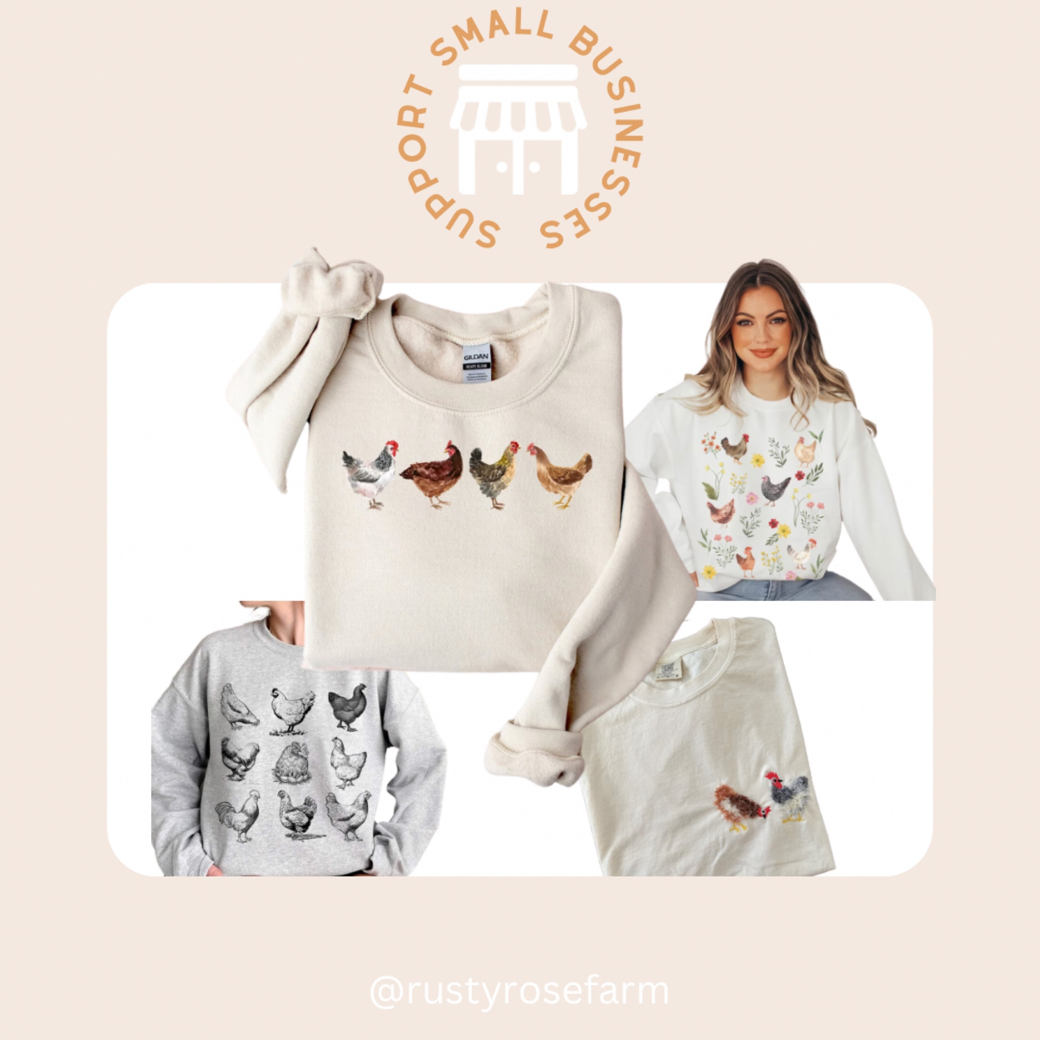 Chicken sweatshirts 

#LTKfamily #LTKGiftGuide #LTKCyberWeek