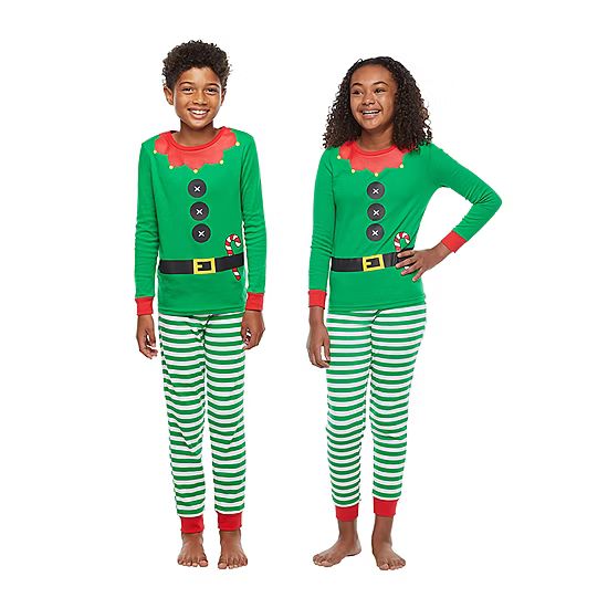 Secret Santa & Elf Family Matching Pajamas Little & Big Unisex 2-pc. Christmas Pajama Set | JCPenney