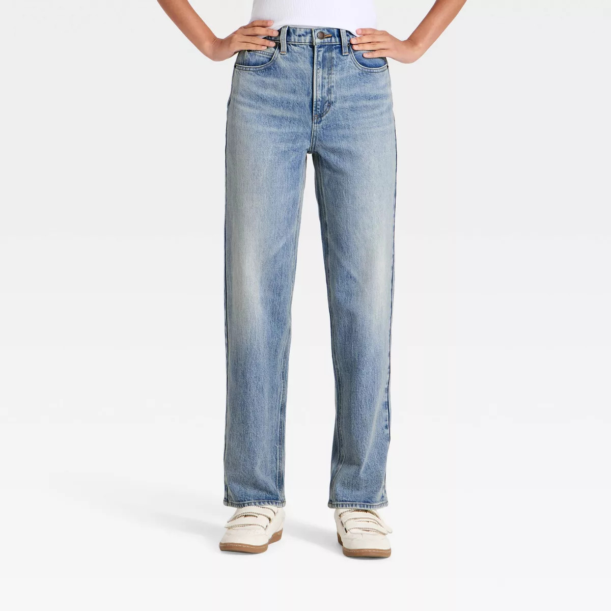 Women's Vintage Straight Pants - Universal Thread™ Medium Wash 00 Short | Target