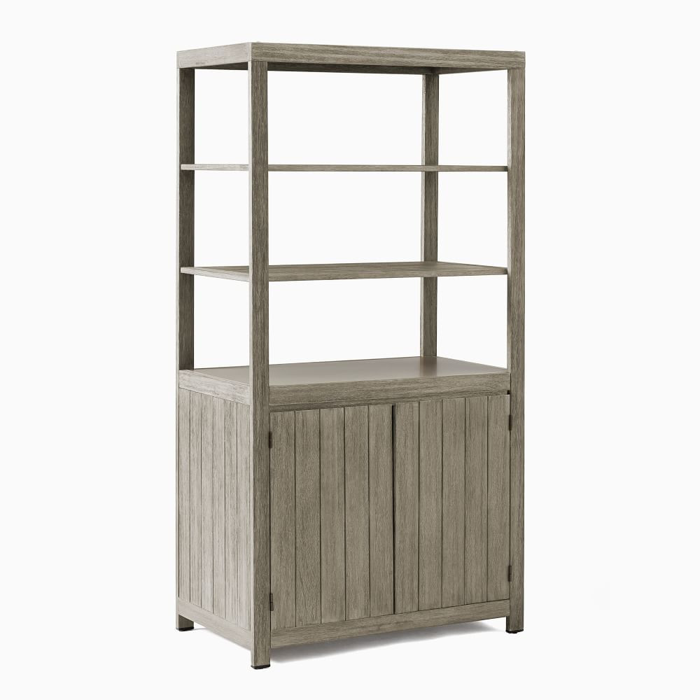 Portside Outdoor Wide Storage Cabinet w/ Shelves | West Elm (US)