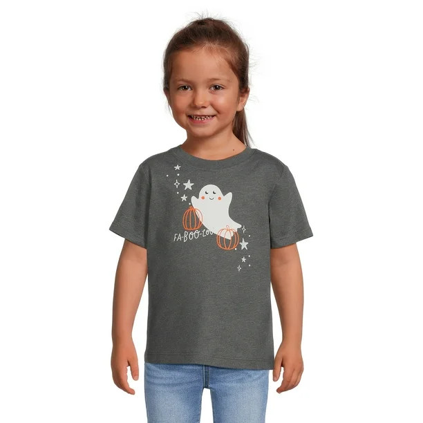 Wonder Nation Toddler Unisex Halloween Graphic Tee, Sizes 12M-5T | Walmart (US)