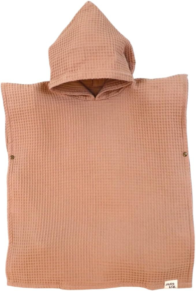 Jade&Kai Hooded Towel for Babies + Toddlers | Snaps into a Poncho | Organic Cotton Waffle | Lighw... | Amazon (US)