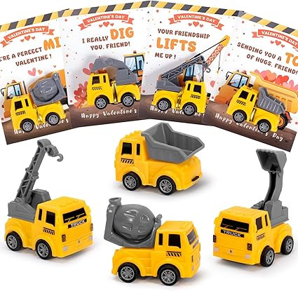 Laoyebaohao 24 Pack Valentines Day Cards for Kids School with Construction, Valentines Day Gifts ... | Amazon (US)