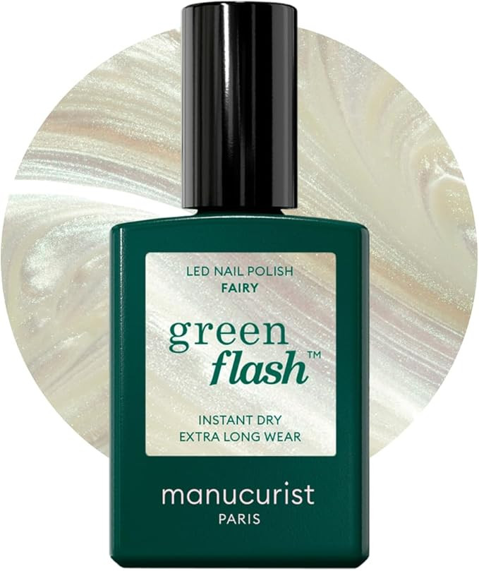 Manucurist Green Flash LED Classic Fairy - Holographic Pearly White Gel Nail Polish - Vegan, 12-F... | Amazon (UK)