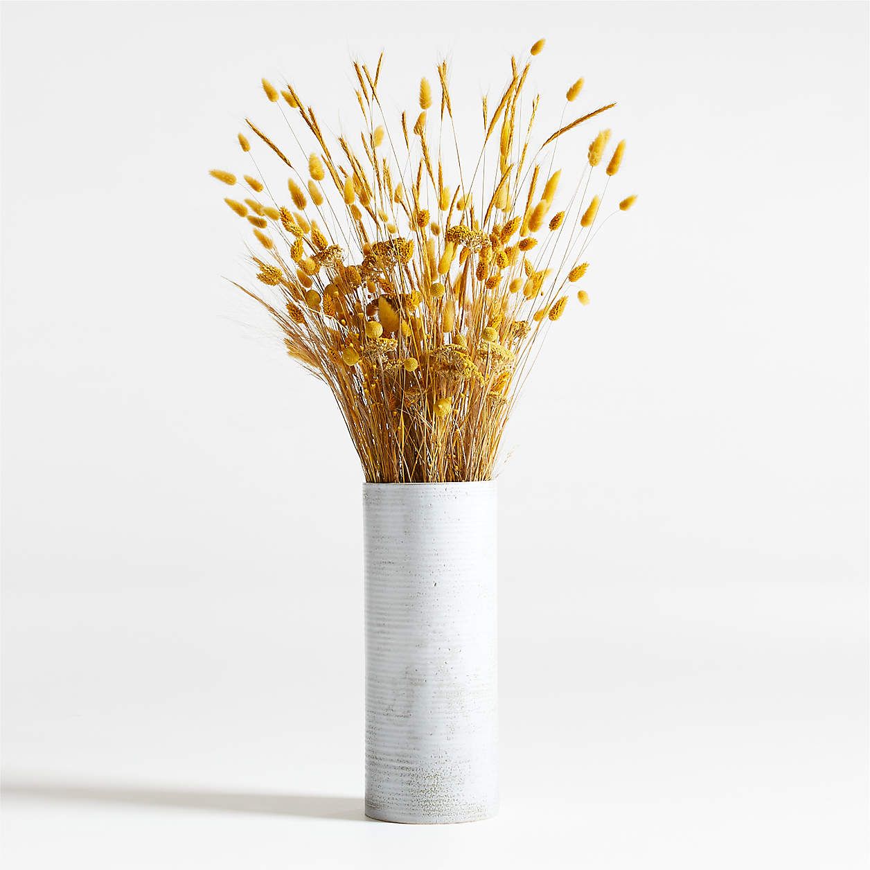 Golden Bunny Tail and Yarrow Dried Bouquet 30" + Reviews | Crate & Barrel | Crate & Barrel