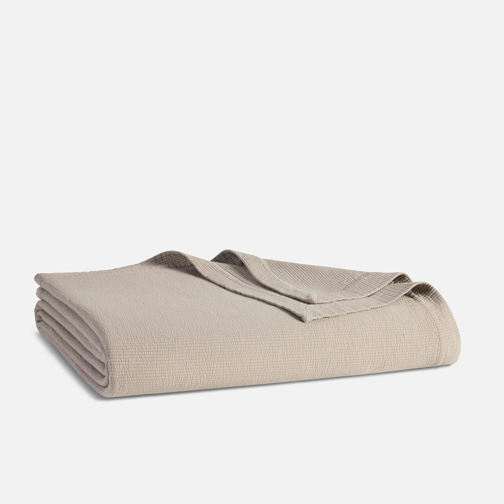 Brooklinen Ribbed Matelasse Quilt size Full/Queen in Driftwood | Brooklinen