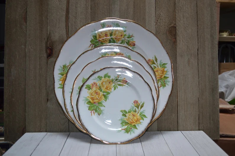 Royal Albert Tea Rose, Plate – Dinner, Salad/Side, Luncheon or Bread and Butter, Retired Patter... | Etsy (CAD)