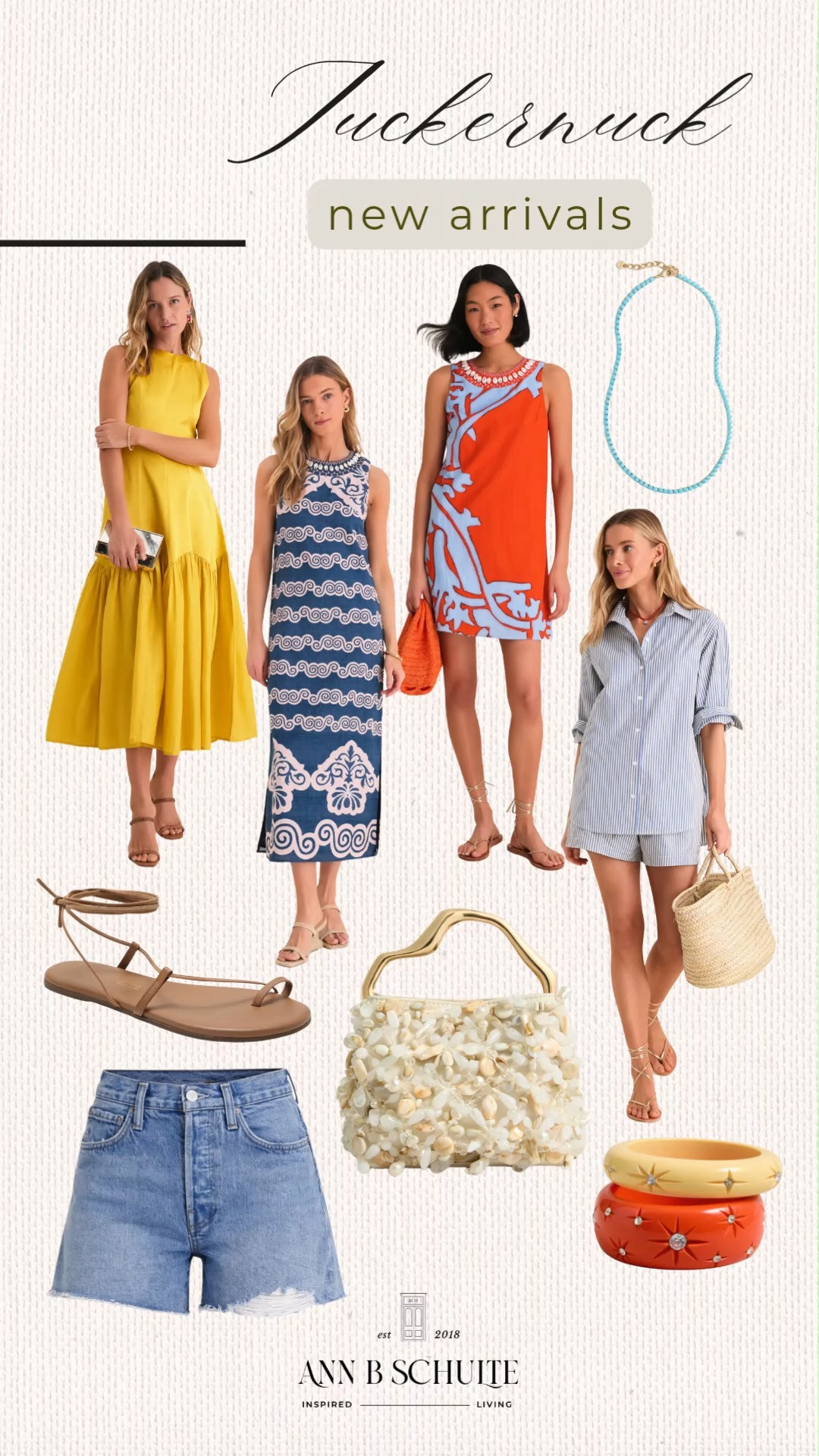 Tuckernuck new arrivals are serving timeless style with playful prints and polished details this season. Easy dresses and chic separates ready for sunny plans ☀️👜🤍 #Tuckernuck #NewArrivals #ClassicStyle #SummerFashion #ChicOutfits #EverydayStyle #ResortWear #LTKFashion #StyleFinds #EffortlessStyle 

 #LTKootd