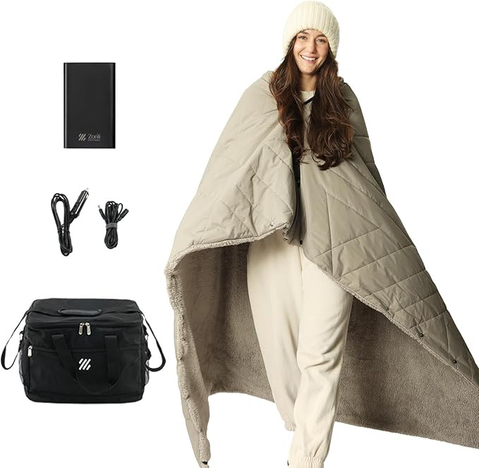 ZonLi Z-Walk Battery Operated Heated Blanket,Rechargeable 12v Portable Heated Blanket with 3 Heat... | Amazon (US)