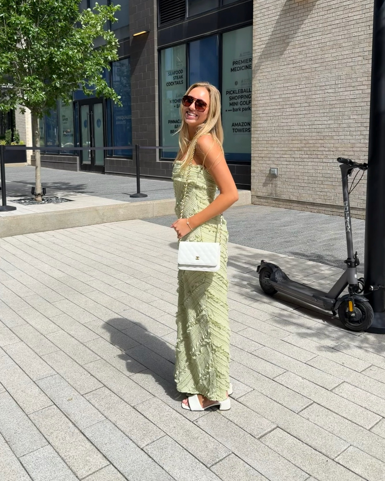 Sophie’s dress is currently over 50% off & honestly such a steal for how elevated it looks. The prettiest texture + soft pistachio shade for summer weddings, graduations, vacations, and dinner parties 🤍

#LTKWedding #LTKTravel #LTKSaleAlert