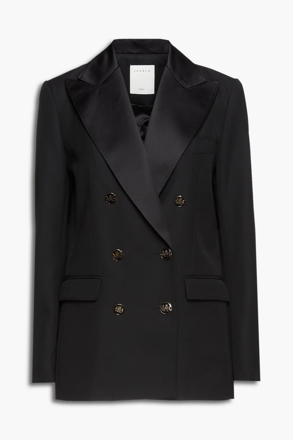 Pely double-breasted satin-trimmed twill blazer | The Outnet (UK and Europe)