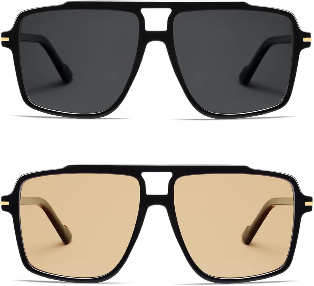 VANLINKER Polarized Trendy Oversized Aviator Sunglasses for Women Men 2025 Retro Shades VL9853 | Amazon (US)