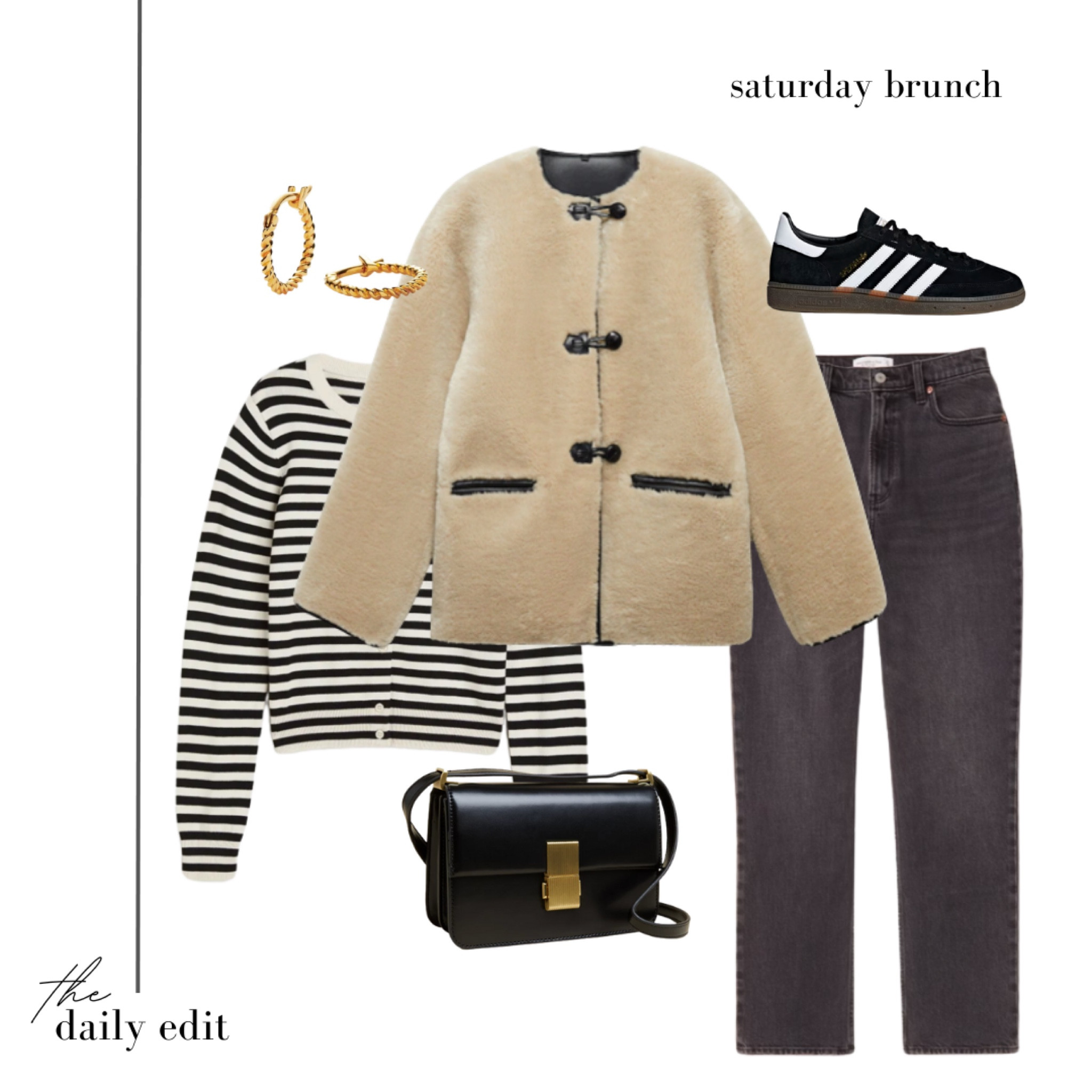 Saturday brunch outfit featuring this gorgeous new Mango jacket 😍 

Autumn outfit, striped cardigan, Abercrombie jeans, adidas trainers, M&S bag, mango new in, transitional wardrobe, what to wear today, weekend outfits, Saturday brunch, ootd inspiration, casual outfit, neutral style, the daily edit, smart casual, classic style, timeless style, faux fur jacket, shearling coat

#LTKSeasonal #LTKeurope #LTKstyletip