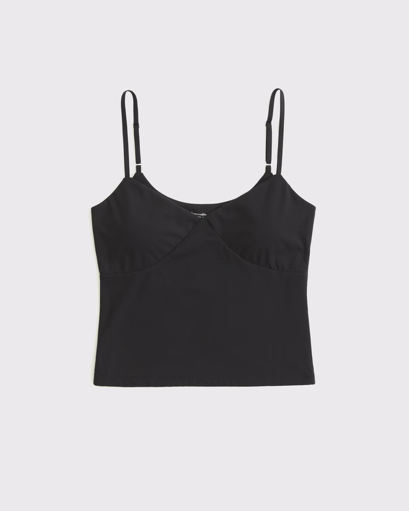 Abercrombie & Fitch Women's Bra-Free Snatched Seamless V-Neck Cami in Black - Size M | Abercrombie & Fitch (US)