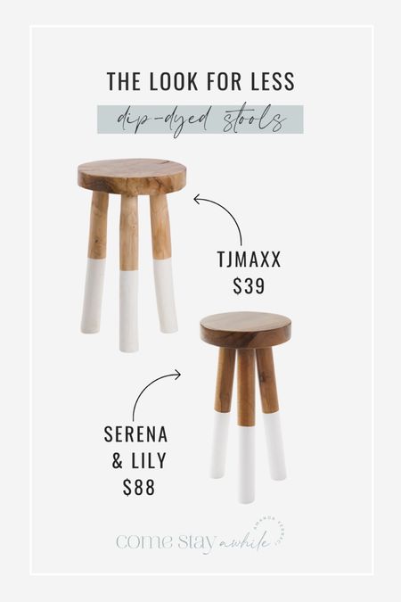 I found the perfect dip dyed stool look for over half the price! Obsessed with this simple classic style for kitchen and living room decor 
#homedecor

#LTKunder50 #LTKFind #LTKhome