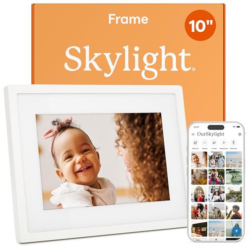 Skylight Digital Picture Frame - WiFi Enabled with Load from Phone Capability, Touch Screen Digital Photo Frame Display - Customizable Gift for Friends and Family - 10 Inch White | Amazon (US)