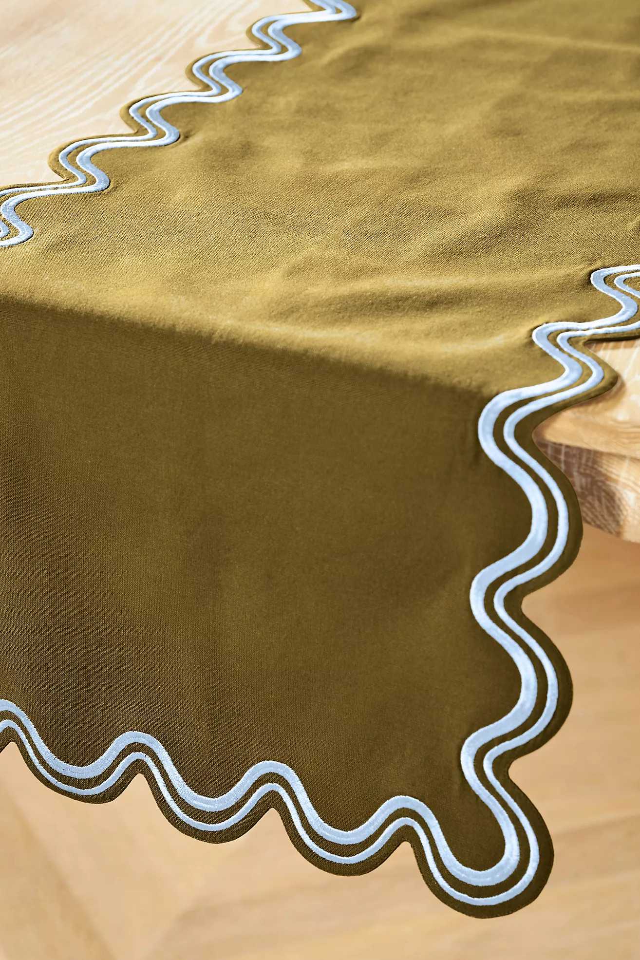 Madeline Embroidered Table Runner | Anthropologie (US)