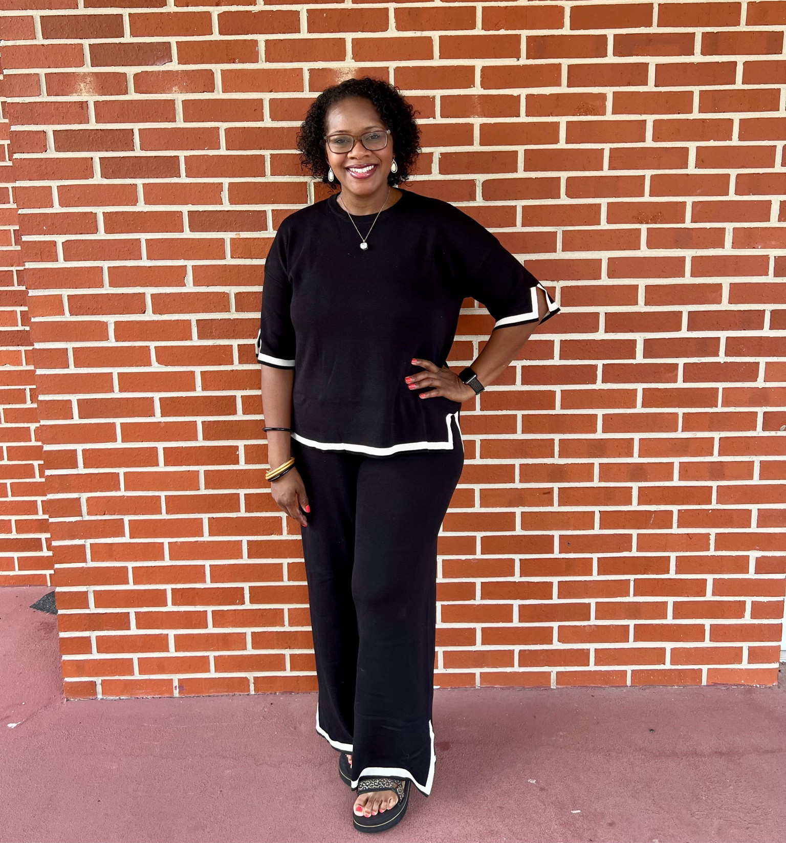 Summer pant set….give me all of them! ♥️ If you are a fan of a wide leg pant and a nice elastic waist, then this is for you. I feel like this set has a flattering silhouette. Perfect to wear to work or anywhere. I shared this set a couple of weeks ago as the perfect ”teacher outfit”. I wore this to church today and love it. I need all of the colors now 😆 

Almost didn’t post this pic because I rarely share pictures of me by myself..but why not?!? 

#LTKunder50 #LTKsalealert #LTKBacktoSchool