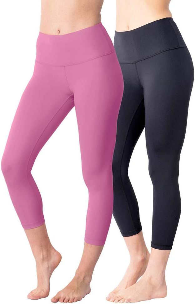 Yogalicious High Waist Ultra Soft Lightweight Capris - High Rise Yoga Pants | Amazon (US)