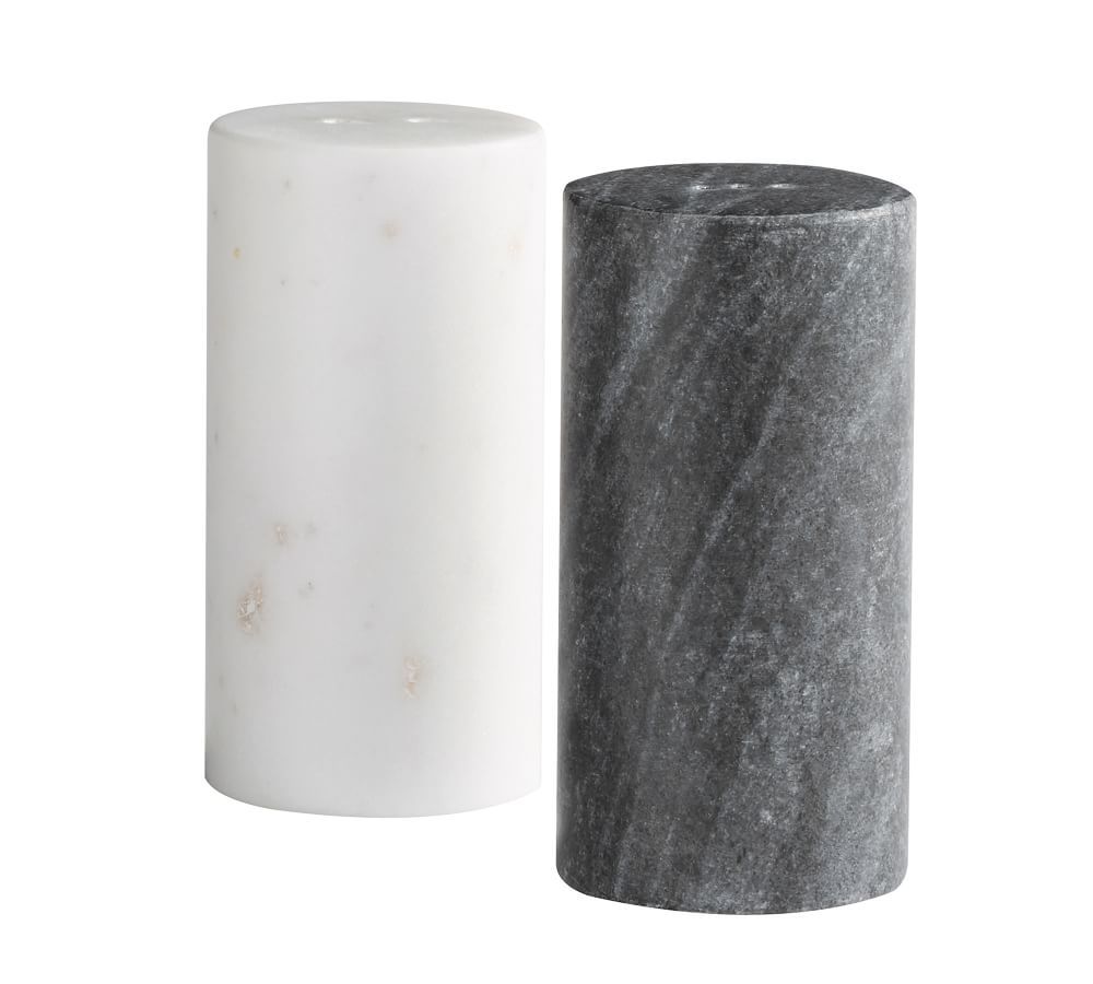Black & White Marble Salt & Pepper Shakers | Pottery Barn (US)
