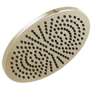 Delta 1-Spray Patterns with 2.5 GPM 11.75 in. Wall Mount Fixed Shower Head in Lumicoat Polished Nick | The Home Depot