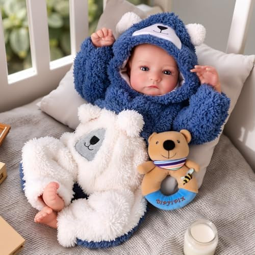 BABESIDE Lifelike Reborn Baby Dolls Boy - Aiden 17 Inch Handmade Realistic Baby Doll Cloth Soft Body Realistic-Newborn Silicone Baby Doll with Toy & Gift Box for Kids | Amazon (US)