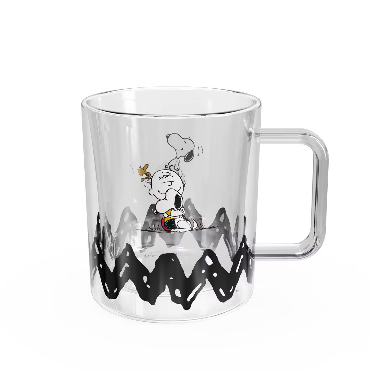 Peanuts 13.5 fl oz Double Wall Glass Mug | Target