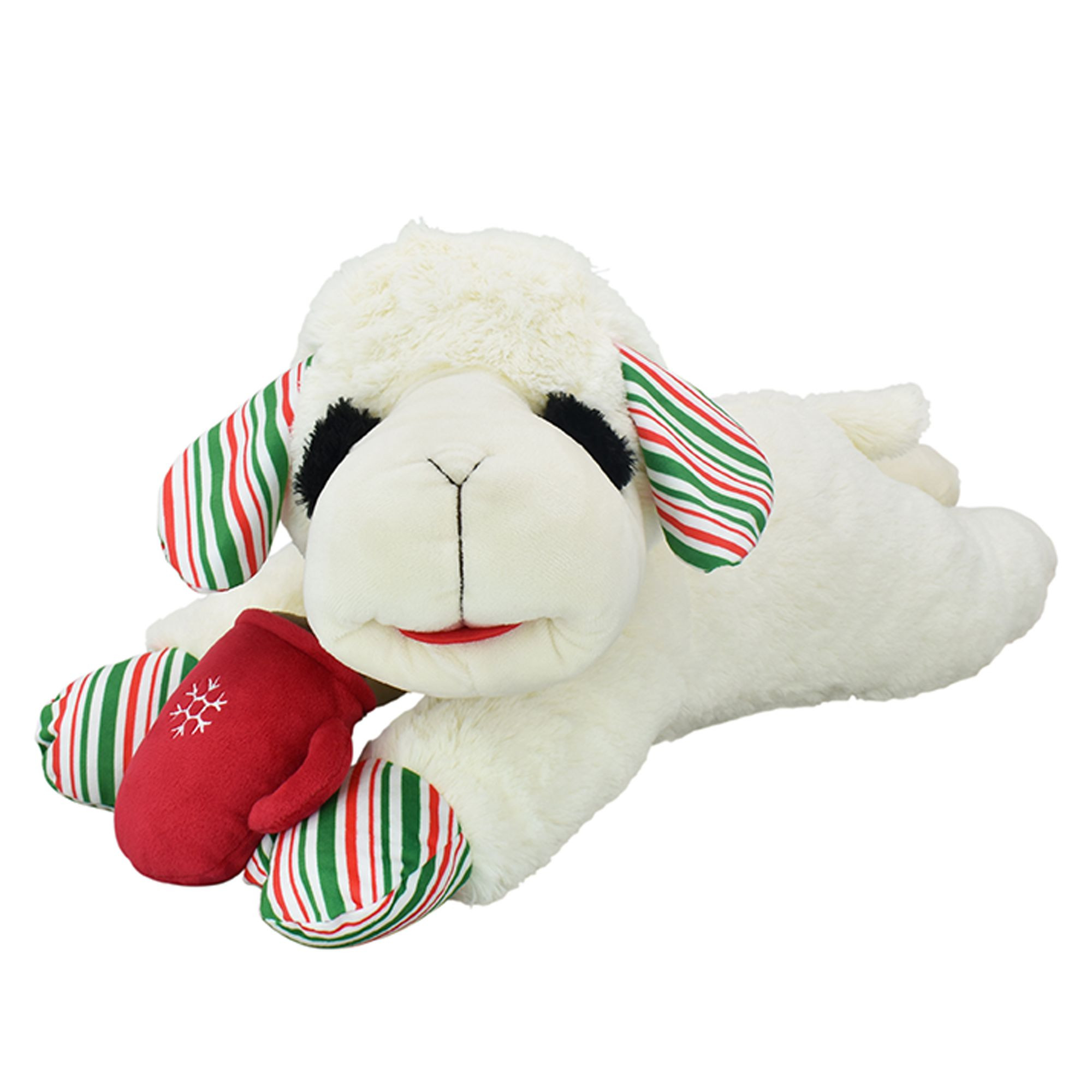 Multipet Holiday Jumbo Lamb Chop Holding a Cup of Cocoa 24" | PetSmart