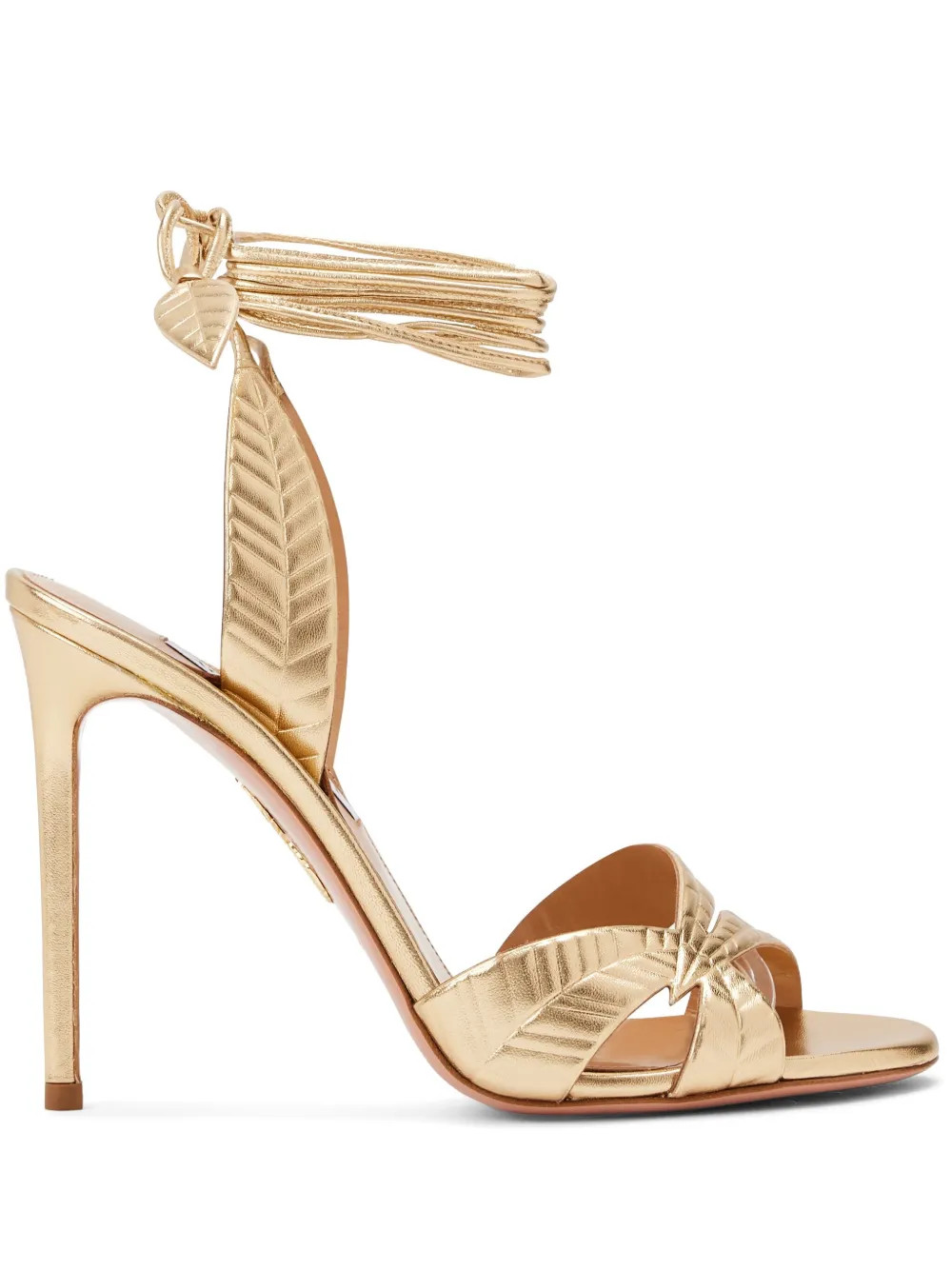 Leaf 105mm leather sandals | Farfetch Global