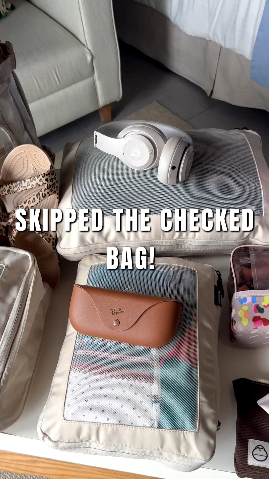 Carry-on only… and I’m never going back ✈️👏

After sooo many trips of overpacking + waiting at baggage claim… I finally did it —
👉 packed EVERYTHING in a backpack + carry-on

And honestly??
LIFE. CHANGING.

No waiting in line
No stressing about lost luggage
No wasting time at baggage claim
Just grab + go 🙌

These are the exact essentials that made it possible 👇
(the real MVPs of this trip)

✨ compression packing cubes = fit WAY more than you think
✨ travel backpack = organized + fits under seat
✨ mini sunscreen set = TSA friendly + beach ready
✨ comfy slides = airport → resort approved
✨ headphones = must for flights
✨ META Ray-Bans = always ☀️
Can’t wait to show you the pictures & videos I take with these!! HANDS FREE! 
The quality of these photos/videos are actually amazing!  This little case is what you charge and everytime you put your glasses in there they get charged up! 

I would NOT have been able to do this without these — linking everything for you 🤍

If you have a trip coming up… this is your sign to skip the checked bag 🙌

@CALPAK @

#LTKtravel #LTKfinds #carryononly #travelhacks #momlifeontherun
