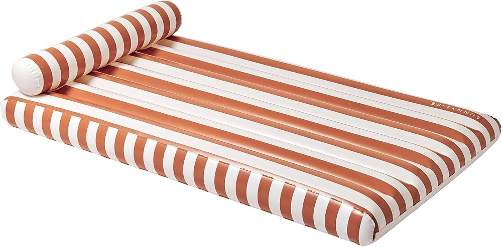 SUNNYLiFE Luxe Lilo Inflatable Float, Clay, PVC, 70.87 x 41.34 x 11.81 in, 5.29 lbs | Amazon (US)