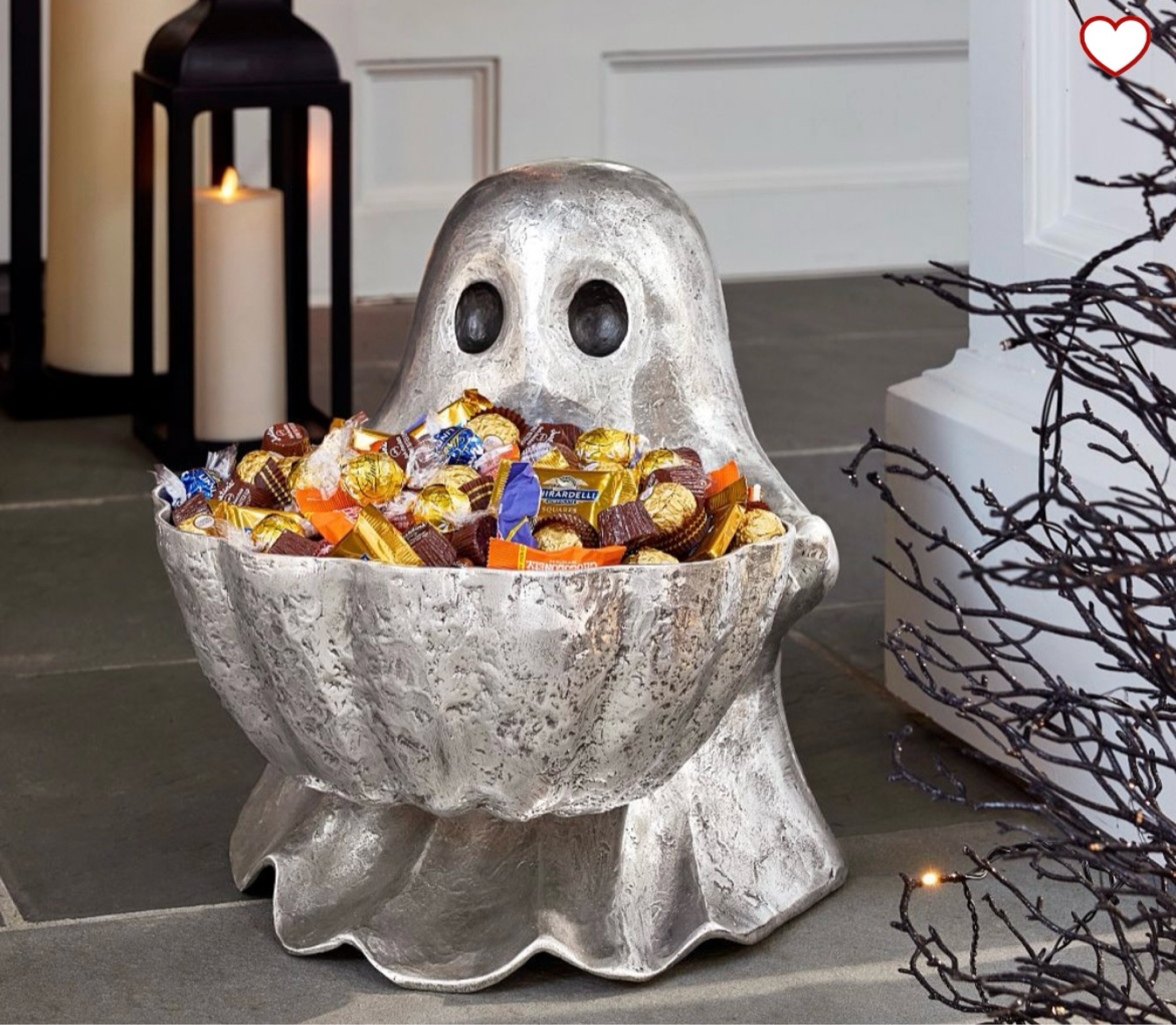 pewter ghost candy jar stand, gus the ghost pottery barn halloween decoration

#LTKParties #LTKHome #LTKSeasonal
